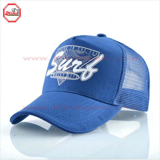Orange 5 Panel Trucker Cap Professional Custom Printing Embroidery Logo Mesh Premium Foam Trucker Hat - 8010