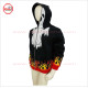 Full Zipup Hoodies black with Fire Flames on Cuff and Bottom Front and back face printed Best Selling Hoody - 2001