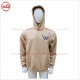 Pull Over Hoodie in Tan color with Puff Printing and DTG digital printed on Back - 2028