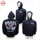 Pull Over Hoodie in Black color with Puff Printing and DTG digital printed on Back - 2029