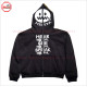 Black Full Face Zipup Hoodie with All over Embroidery Design in Hight quality and Low Prices , Low MOQ - 2020