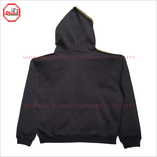 Black Full Face Zipup Hoodie with All over Embroidery Design in Hight quality and Low Prices , Low MOQ - 2020