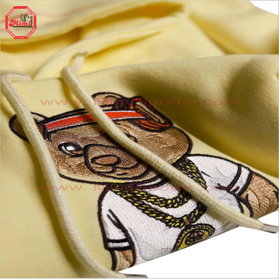 Off White Cream Color Pull Over Hoodie with Embroidery design on Hoody and Pants Track Suit Low Price , Low MOQ - 2021