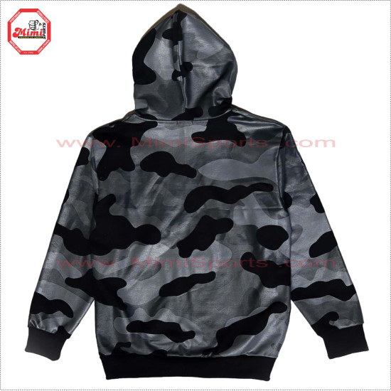 Sublimation Camo Printed Full Face Zipup Hoodie with High Quality Bee Embroidery with Low Price and Low MOQ - 2022