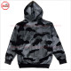 Sublimation Camo Printed Full Face Zipup Hoodie with High Quality Bee Embroidery with Low Price and Low MOQ - 2022