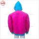 Full Face Zipup Hoodie in Magenta Pink and Carolina Blue Contrast with Box Cargo Pockets on Front Low Price , Low MOQ - 2024