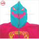 Full Face Zipup Hoodie in Magenta Pink and Carolina Blue Contrast with Box Cargo Pockets on Front Low Price , Low MOQ - 2024