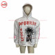 Pull Over White Hoodie with Puff Printed and Digital Screen Printing with custom Design-2003