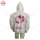 Pull Over White Hoodie with Puff Printed and Digital Screen Printing with custom Design-2003