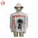 Pull Over White Hoodie with Puff Printed and Digital Screen Printing with custom Design-2003