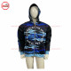 Full Zipup Sublimation Thermal Fabric hoodie with Embroidery on Front , Silver Metal Zipper on Front.-2004