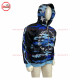 Full Zipup Sublimation Thermal Fabric hoodie with Embroidery on Front , Silver Metal Zipper on Front.-2004