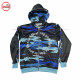 Full Zipup Sublimation Thermal Fabric hoodie with Embroidery on Front , Silver Metal Zipper on Front.-2004