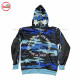 Full Zipup Sublimation Thermal Fabric hoodie with Embroidery on Front , Silver Metal Zipper on Front.-2004