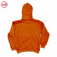 best Selling Hoodie Orange Pull Over with Puff Printing on Front with your custom designs-2009