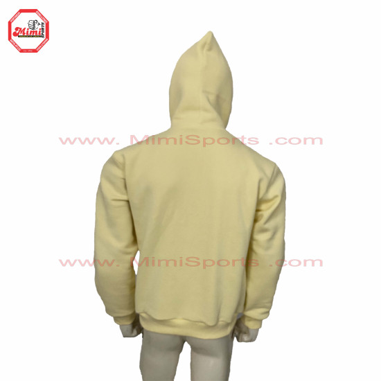 Wholesale Best Selling Cream color Pull Over Crop Men's Hoodies with Digital Screen Printed on Front Purple Green-2014