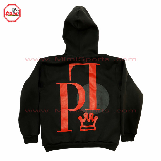 best Selling Hoodie Black Pull Over hoodie with Monkey Digital print and Puff Printing on Front with your custom designs-2010