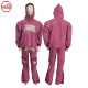 100% Cotton Fleece french terry Sweat Suit Baby pink Shocking Pink Magenta Pull over hoodie with Flared Sweat Pants Embroidery Logo on Front Distressed Sun Faded Wash Vintage Wash -1015
