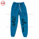 Sky Blue Pull Over Sweat Suit with Elasticated Sweat Pant with your Custom Logo Printed, Embroidery Chenille Patches -1007