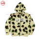 Sweat Off White with Custom Camouflage green colors contrast with Puff Printing and Silver Metal Zipper -1003