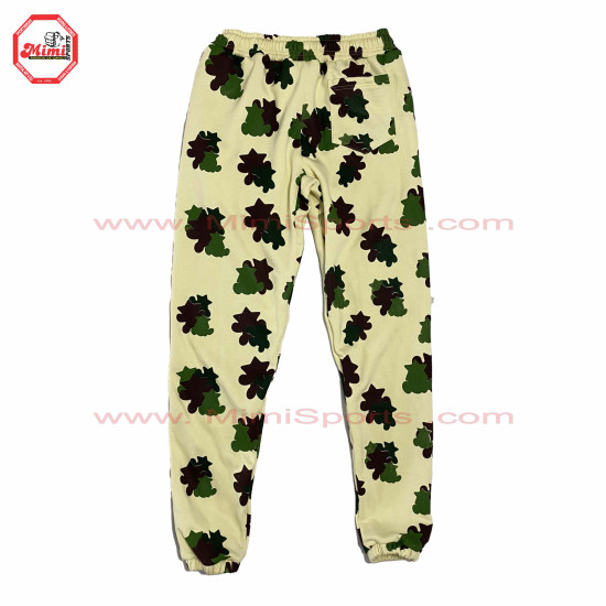 Sweat Off White with Custom Camouflage green colors contrast with Puff Printing and Silver Metal Zipper -1003