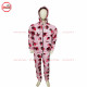 Sweat Suit Pink Camo with Custom Camouflage green colors contrast with Puff Printing and Silver Metal Zipper -1004