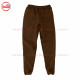 100% Cotton Fleece Sweat Suit Dark Brown Pull over hoodie with Sweat Pants Embroidery Logo on Front-1002