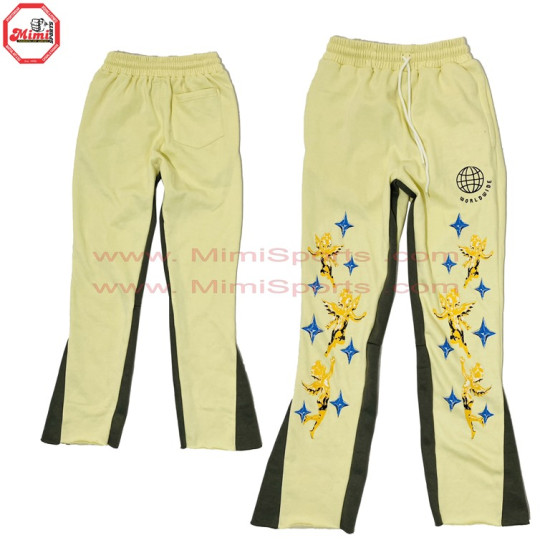 Trending White Sweat Pant made of 100% Fleece Fabric with your Custom Design Puff Printing , Screen Printing , DTG Print , Embroidery , Chenille Patches - 21001