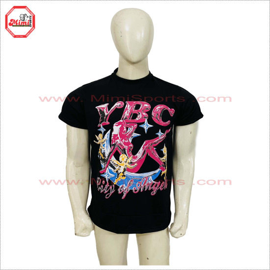 Digital Screen Printed Black Tshirts with any of your picture printed custom design low price, LOW MOQ - 3002