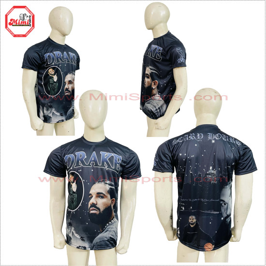 Sublimation Printed Tshirts made of 100% Polyester fabric custom design low Price , Low MOQ - 3003