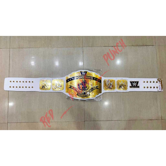 Intercontinental Heavyweight Championship Wrestling Replica Belt White BRASS 2mm -1004