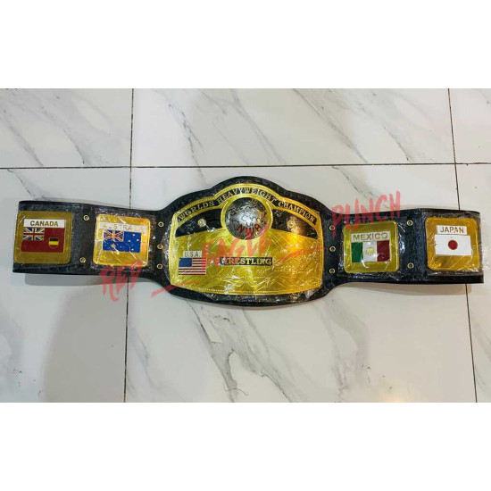 Domed Globe NWA World Heavyweight Wrestling Replica Championship Belt Adult Size -1007