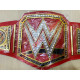 WORLD HEAVYWEIGHT CHAMPIONSHIP REPLICA TITLE BRASS BELT RED ADULT SIZE 2MM - CHAMP-1002