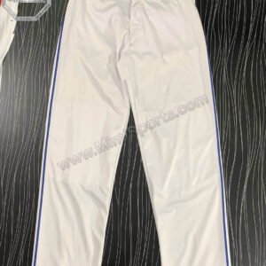 Custom Performance Baseball Shorts | White Athletic Cut with Blue Accents for T-Shirt Sets — made by MimiSports USA