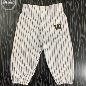 Custom Pinstriped Baseball Shorts | White & Navy Game Fit for T-Shirt Sets — made by MimiSports USA