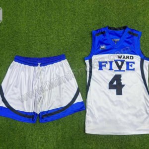 Custom Made Sportswear Youth Basketball Jersey – White & Blue | MimiSports Atlanta USA
