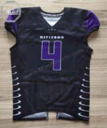 Custom made Miami game style football jersey for youth and adult leagues featuring vibrant team colors and pro-fit design.