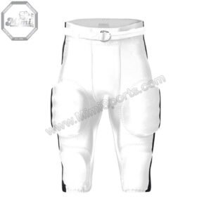 Custom Football Pants | White Gamewear with Black Side Stripes & Belt Loops – MimiSports USA