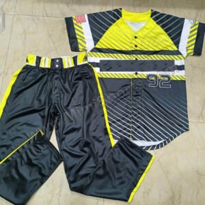 Custom Pro-Fit Baseball Uniform Black & Yellow – Los Angeles | MimiSports USA