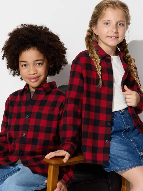 Kids custom flannel shirts USA โ youth plaid shirts for schools and teams by Mimi Sports