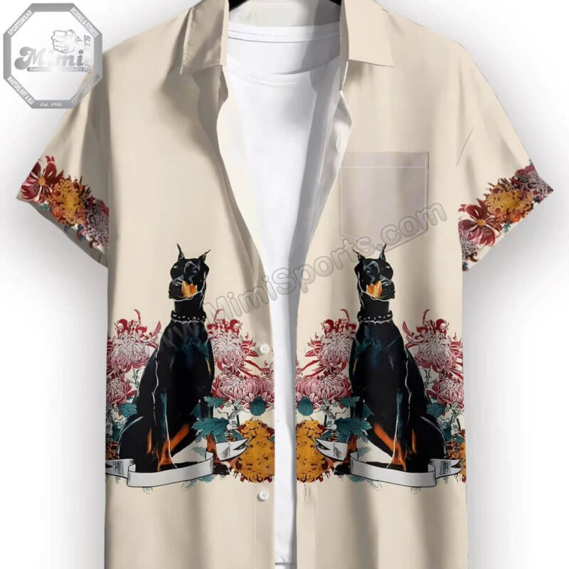 MimiSports USA custom trending print button-up shirt featuring premium lightweight fabric and a modern Miami streetwear fit.