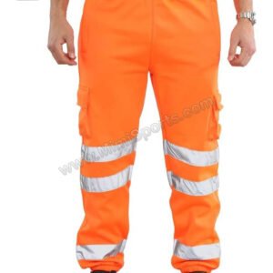 Custom MimiSports Reflective Orange Work Pants – Night Visibility Safety Gear USA