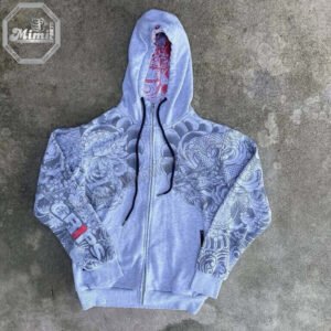 Custom Fighter Hoodie MimiSports USA – GRIPS Sleeve Branding & Ornamental Print | San Diego