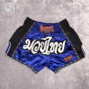 Custom Muay Thai Shorts MimiSports USA – Blue Warrior LA